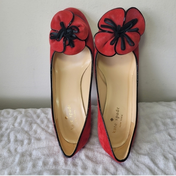 Kate Spade New York Montana heels Women's Sz 6 Suede Leather Made In ltaly - Picture 5 of 16